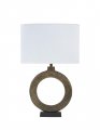 Aspen Creative 40214-11a 25 High Transitional Metal Table Lamp Antique Brass Finish And Oval Shaped Shade In White 16 Wide 