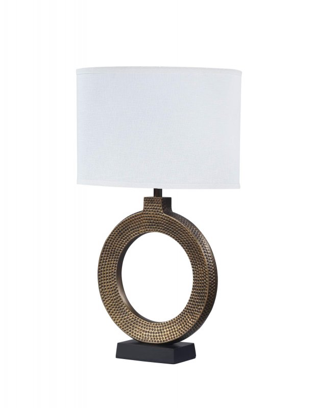 Aspen Creative 40214-11a 25 High Transitional Metal Table Lamp Antique Brass Finish And Oval Shaped Shade In White 16 Wide