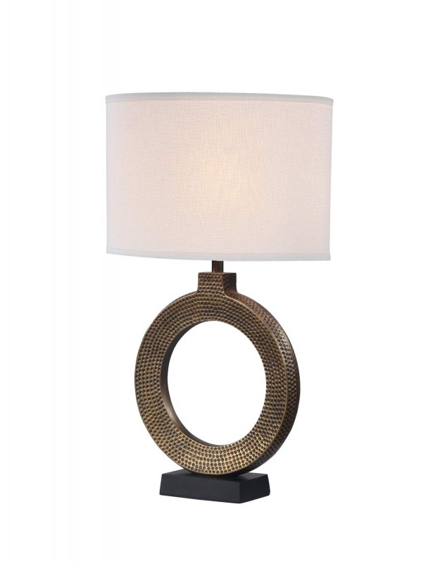 Aspen Creative 40214-11a 25 High Transitional Metal Table Lamp Antique Brass Finish And Oval Shaped Shade In White 16 Wide