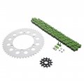 Kawasaki Kx250f 250 F Green O Ring Chain And Sprocket 13 51 116l