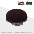 Goofit Universal 42mm 2-stroke Engine Mini Circular Sponge Black Air Filter Replacement For Pocket Bike Moto Scooter
