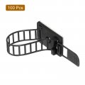 Uxcell 100pcs Adhesive Cable Clips Adjustable Nylon Cord Organizer Management Clamps For Desk Car Home And Office Black 110mm 4