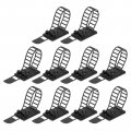 Uxcell 100pcs Adhesive Cable Clips Adjustable Nylon Cord Organizer Management Clamps For Desk Car Home And Office Black 110mm 4 