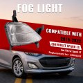 Hecasa Right Fog Light For 2019-2022 Chevy Chevrolet Spark Ls Daytime Running Lamp Front Bumper Replacement 42686402 Clear Lens