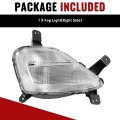 Hecasa Right Fog Light For 2019-2022 Chevy Chevrolet Spark Ls Daytime Running Lamp Front Bumper Replacement 42686402 Clear Lens