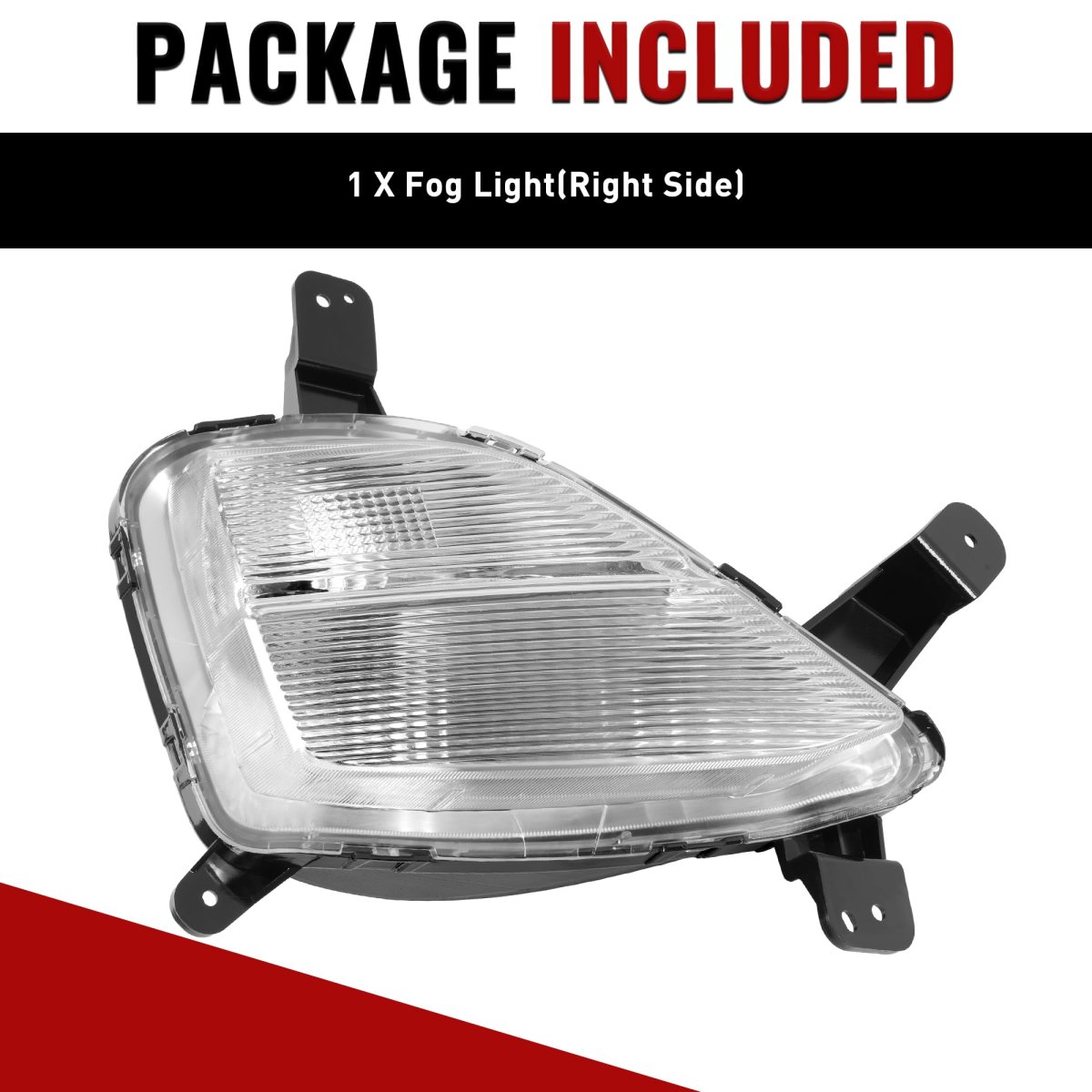 Hecasa Right Fog Light For 2019-2022 Chevy Chevrolet Spark Ls Daytime Running Lamp Front Bumper Replacement 42686402 Clear Lens