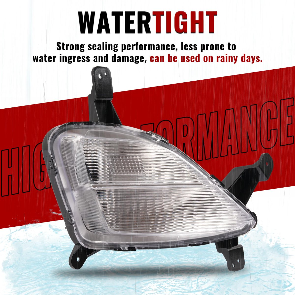 Hecasa Right Fog Light For 2019-2022 Chevy Chevrolet Spark Ls Daytime Running Lamp Front Bumper Replacement 42686402 Clear Lens