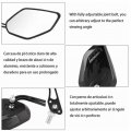 1 Pair Motorbike Side View Mirror Adjustable Aluminum Rearview Accessories Handlebar Indestructible Motorcycle Mirrors
