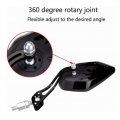 1 Pair Motorbike Side View Mirror Adjustable Aluminum Rearview Accessories Handlebar Indestructible Motorcycle Mirrors