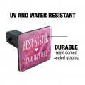Personalized Custom 1 Line Best Sister Rose Flower Tow Trailer Hitch Cover Plug Insert