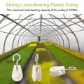 Ufurmate Single Pulley Roller 16pcs Mini Plastic Hooks 360 Degrees Swivel Block Wire Towing Wheels For Diy System