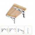 Uxcell Folding Bracket 8 Inch 200mm For Shelf Table Desk Wall Mounted Support Collapsible Long Release Arm Space Saving Carbon