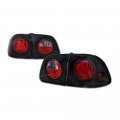Tlaps 7422437275265 For 1999-2000 Honda Civic Sedan Black Housing Altezza Tail Lights 4 Pieces 