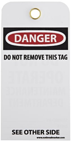 Nmc Rpt2g Danger Do Not Operate Maintenance Department Accident Prevention Tag With Brass Grommet Unrippable Vinyl 3 Length 6