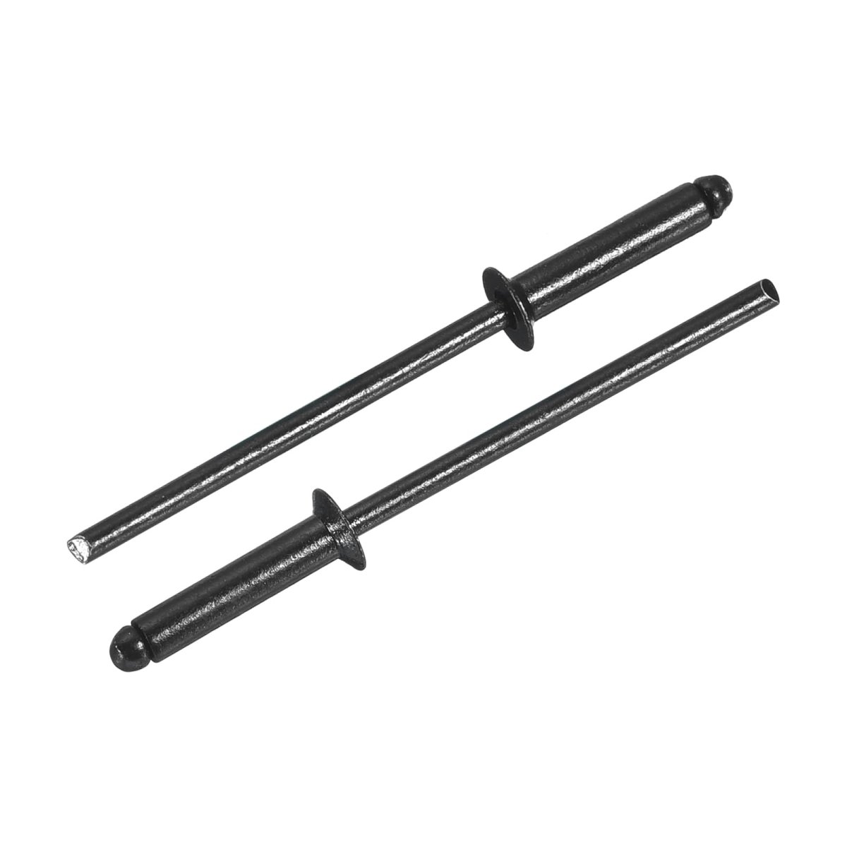 200pcs 1 8 X1 2 Aluminum Blind Rivets Grip And Steel Mandrel Countersunk Head Long Split For Metal Furniture Automotive Black