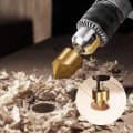 6pcs Countersink Drill Bits Bit Set For Wood 5 Flute 1 4 Hex Shank 82 Degree Hss Titanium Counter Sink End Mill Deburring 
