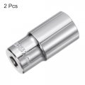 Uxcell 2 Pcs 3 8 Inch Drive 24mm 6-point Deep Socket Metric Steel With Chrome Plated
