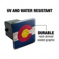 Rustic Distressed Colorado State Flag Tow Trailer Hitch Cover Plug Insert