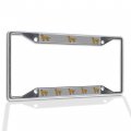 Fastasticdeals Metal Insert License Plate Frame Golden Retriever Dog B Weatherproof Car Accessories Chrome 4 Holes Solid 