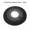 Uxcell Pipe Cover Decoration 2pcs 50mm-78mm Pp Plastic Escutcheon Collar Water Drain Line Black