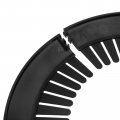Uxcell Pipe Cover Decoration 2pcs 50mm-78mm Pp Plastic Escutcheon Collar Water Drain Line Black