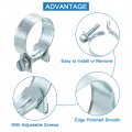 Uxcell 10pcs Mini Fuel Line Pipe Hose Clamp Clip Adjustable 22-24mm 87 -0 94 Injection Style Zinc Plated Tube Clamps