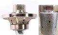 1 Diamond 25 Mm Demi Bullnose Roundover B25 Router Bit Shaping Wheel 2 Zero Tolerance Grinding Drum For Stone Concrete Granite 