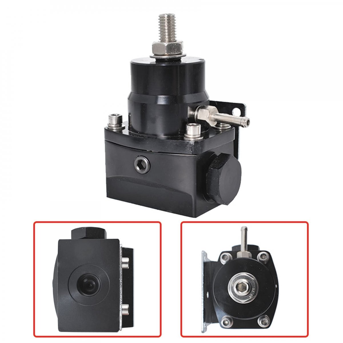 Universal Adjustable Fuel Pressure Regulator Kit With 0-100 Psi Gauge ...
