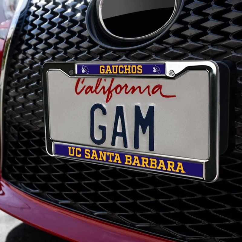 Uc Santa Barbara Gauchos Logo Full Size Standard License Plate Metal Frame