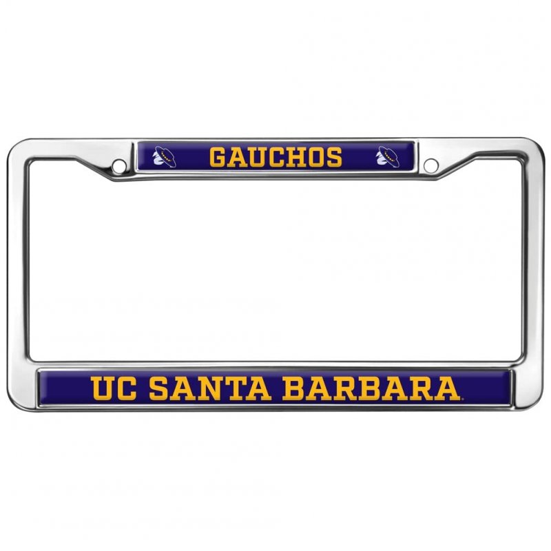 Uc Santa Barbara Gauchos Logo Full Size Standard License Plate Metal Frame