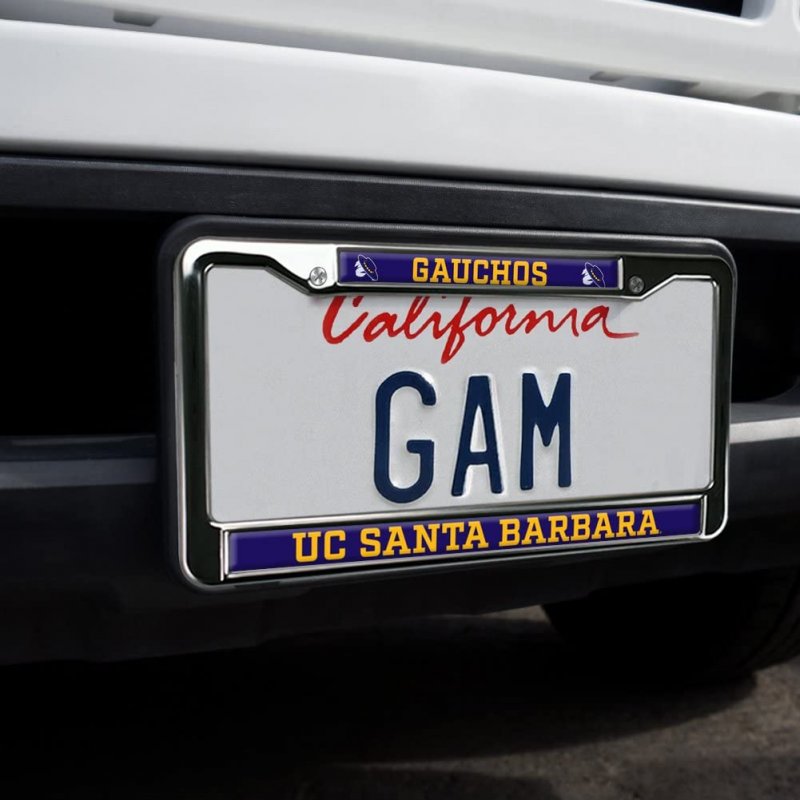 Uc Santa Barbara Gauchos Logo Full Size Standard License Plate Metal Frame
