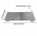 Transmission Oil Cooler Lpd47391 Low Pressure Drop Trans 40000 Gvw Oc-4739-1 Lpd-4739-1 With Mounting Hardware Silver
