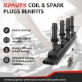 Ignition Coil Pack And Spark Plugs Fit For 20-2015 Chevy Cruze 2013-2021 Buick Encore 2012-20 Sonic Trax L4 1 4 1 4l Turbo 2012