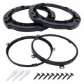 Round Headlight Mounting Retaining Bracket Ring Set 7 In Black For Jeep Wrangler Jk 2007 2017 Abs And Iron Material 