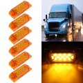 Ocpty 13led Side Marker Light 6pcs Amber Trailer Lamps Fit For Boats Truck Pickups Lorry Van Caravan Waterproof Lights
