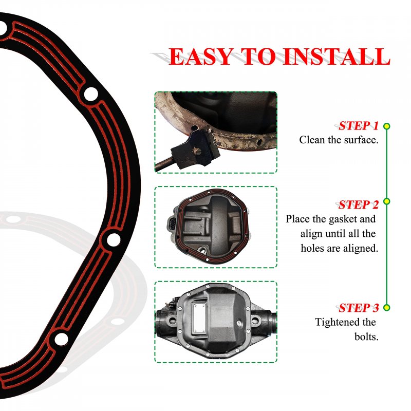 Differential Cover Gasket Llr-d044 Replacement For Dana 44