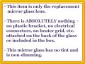 New Replacement Mirror Glass With Full Size Adhesive For 2014-2018 Mazda 33 2014-2021 Mazda 6 Mazda6 Scion Ia Toyota Yaris