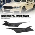 Carbon Fiber Pattern Interior Door Handle Covers Stylish Car Pull Protective Trim For 5 Series G30 G31 F90 M5