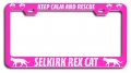 Keep Calm And Rescue Selkirk Rex Cat Metal License Plate Frame Heavy Duty Stainless Steel Tag Holder For Us Canada Vehicles 12