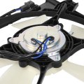 Radiator Cooling Ac Condenser Fan Assembly For Mitsubishi Galant 1989 To 1992 Automatic Transmission Mb438714 12v Black