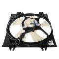 Radiator Cooling Ac Condenser Fan Assembly For Mitsubishi Galant 1989 To 1992 Automatic Transmission Mb438714 12v Black
