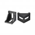 Uxcell 12pcs Inside Corner Bracket Gusset 38x38x35mm 4040 Angle Connectors For Series Aluminum Extrusion Profile Black
