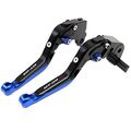 Motorcycle Adjustable Folding Extendable Extending Brake Clutch Levers Fits For Yamaha Mt-03 Mt03 2015-2016 Blu 
