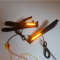 Httmt- Led Turn Signal Light Black Rear Passenger Footrest Rearsets Bracket Compatible With 05-06 Hond Cbr600rr P N