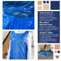 Ezgoodz Plastic Disposable Aprons For Adults 28 X 46 Pack Of 100 Blue Polyethylene Hair Stylist 2 Mil Waterproof Poly