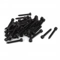 5mm X 35mm Carbon Steel Hex Head Self Tapping Screws Black 50 Pcs 