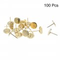 Uxcell Upholstery Nails Tacks 16mmx20mm Flat Head Furniture Gold Tone For Sofa Headboards 100 Pcs