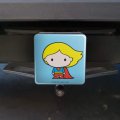 Superman Supergirl Cute Chibi Character Tow Trailer Hitch Cover Plug Insert