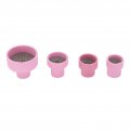 Tig Welding Cup Ceramic Kit Set 12 14 16 24 2 4mm Center Hole Inner Dia For Equipment Pink