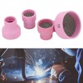 Tig Welding Cup Ceramic Kit Set 12 14 16 24 2 4mm Center Hole Inner Dia For Equipment Pink